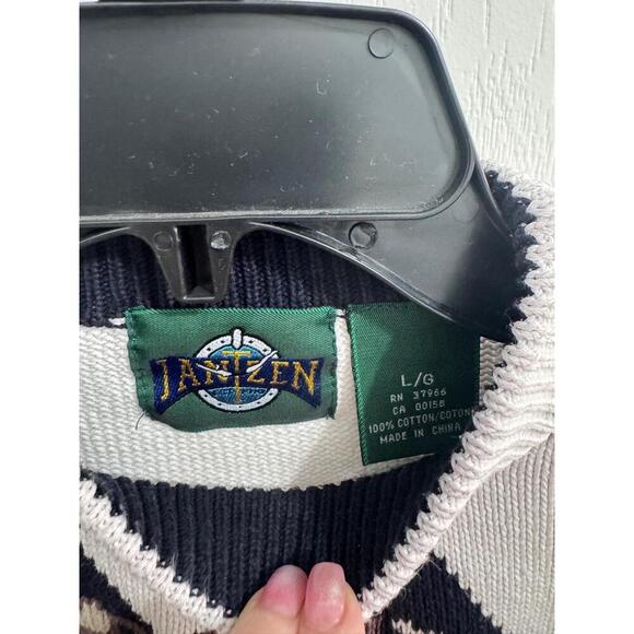 Vintage Jantzen Golf Sweater Argyle Intarsia Knit Pullover Men’s L Retro 90s - Picture 2 of 8